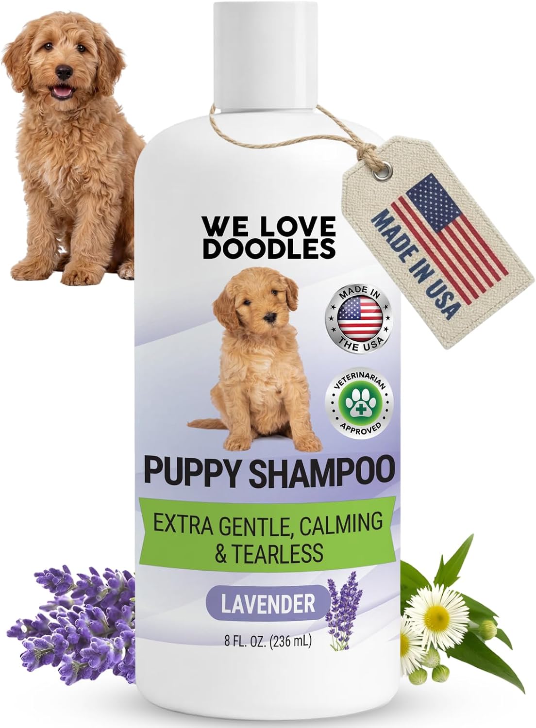 Puppy Shampoo and Conditioner, Tearless Puppy Wash - Lavender