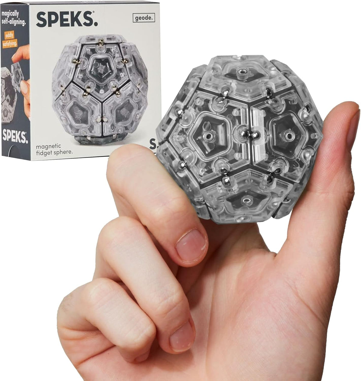 Speks Geode Magnetic Sphere - Slate