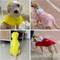 MAMORE Dog Raincoat Waterproof Reflective Adjustable Pet Rain Jacket - X-Large: 37-55lbs / Yellow - image 3