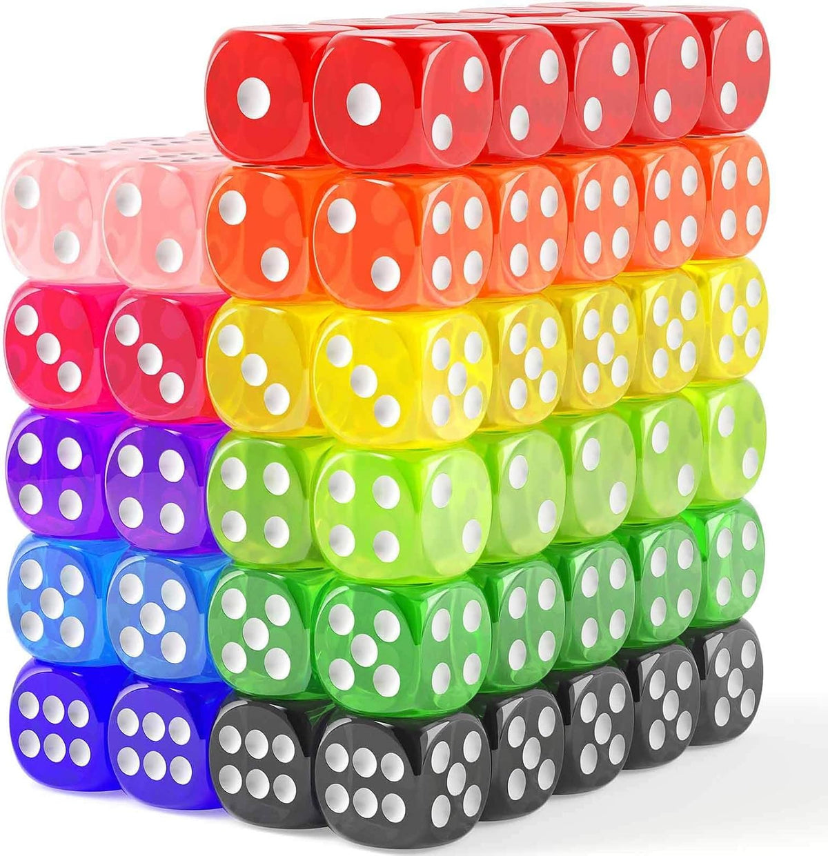 Rerdeim 110 Pieces Dice Set, Colored Game Bulk Dices
