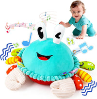 Musical Crawling Crab Baby Toy - Cyan