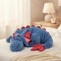 ARELUX Large 36in Cute Dragon Stuffed Animals Plush Toy Soft Matcha - Blue / 36inch