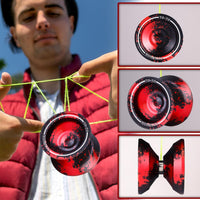 W07 yoyo Professional Metal Trick Yoyo Responsive & Unresponsive – Fun for Kids & Family - 7-BlackRed-Pro - image 3