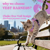 rabbitgoo Cat Harness and Leash Set, Escape Proof Vest - Xs / Pink & Light Purple - image 2