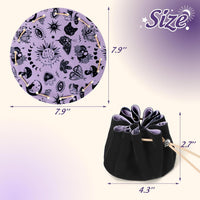 CiyvoLyeen Dice Bag and Tray for Rolling and Storage Black Felt Velvet – Fun for Kids & Family - Black - image 2