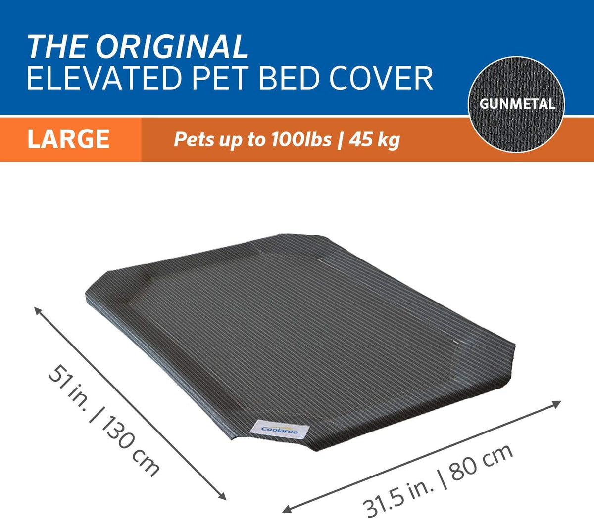 Original Pet Bed Replacement Cover - Gunmetal / Large / Large - image 3