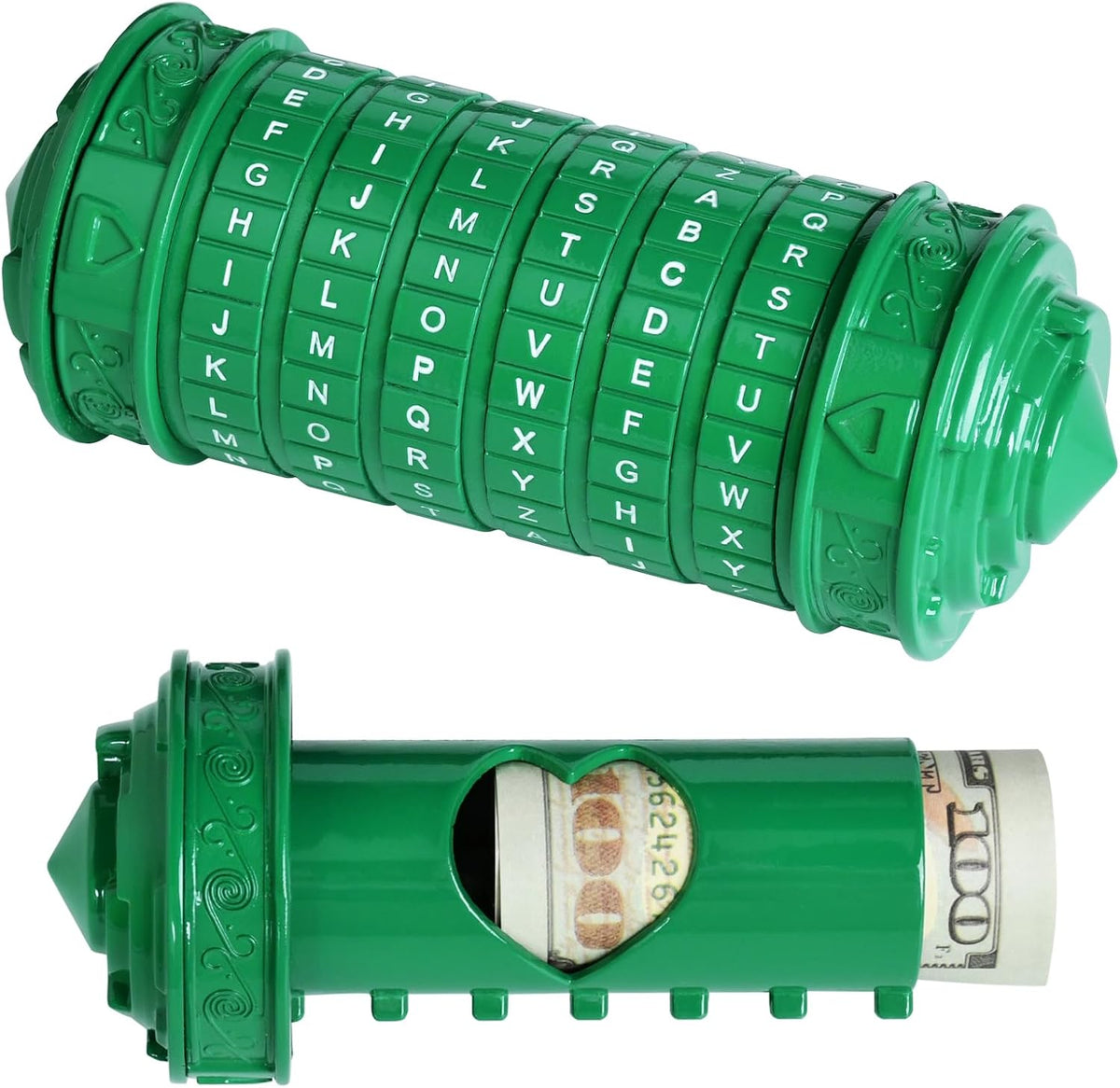 Cryptex Da Vinci Code Mini Cryptex Lock Puzzle Boxes with Hidden - Green