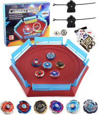 12 Metal Fusion Spinning Tops and 3 Launchers - Stadium Set