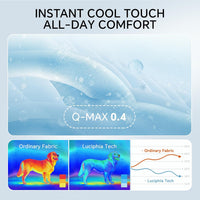 Luciphia Q-MAX>0.4 Cooling Dog Blanket Breathable Cold Pet Puppy Blue - Light Grey / 40x60 inches - image 2