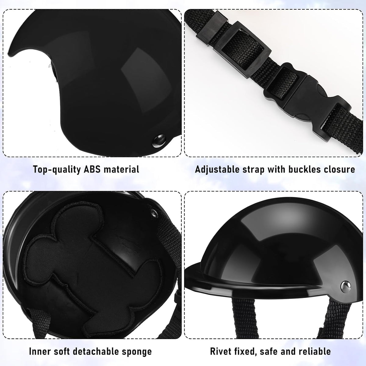Frienda Dog Helmet and Goggles - M / Black - image 3