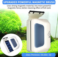Magnetic Aquarium Fish Tank Glass Cleaner, Floating Aquarium Magnetic Brush, Algae Scraper Glass Cleaner Scrubber for 0.15-0.25 Inch Thick Glass Fish Tank (S)