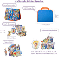 CHEFAN Noah's Ark Felt Board Bible Stories - Jesus Resurrection & Other 3 Bible Stories Set - image 2