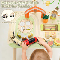 Vanplay 8 in 1 Wooden Activity Table - 10-In-1 Farm-themed - image 4
