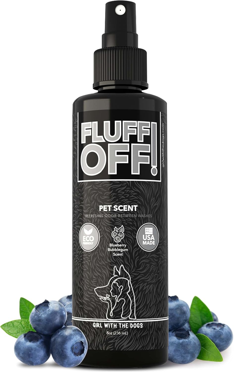 Girl With The Dogs Fluff Off Blueberry Bubblegum Dog & Cat Spray