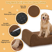 Orthopedic Dog Beds for Large Dogs - 60.0"L x 48.0"W x 7.0"TH / Premium Version-Chocolate - image 3