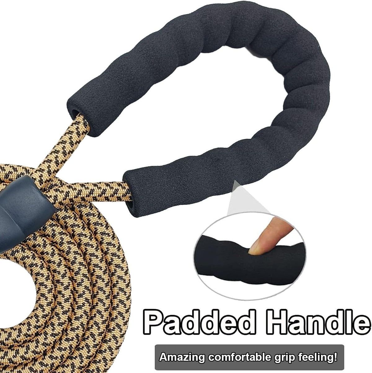 MayPaw Rope Dog Leash, Thick Leash for Medium Large Dogs - brown / 1/2" * 6' - image 3