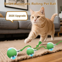 Interactive Cat Toy, 2025 New Interactive Rolling Cats Dog Toy Balls 360° Smart Automatic Rolling Pet Ball, Fast Moving Toy for Dog,Cat Ball Toy(Geen)