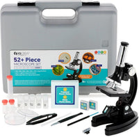 AmScope M30-ABS-KT2-W Beginner Microscope STEM Kit, White – Fun for Kids & Family - Microscope Kit / B) Black Microscope Kit