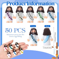 Bememo 50pcs Mini Jesus Loves You Religious Figures - Dazzling Colors - image 2