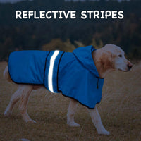 Waterproof Dog Raincoat - Reflective Dog Rain Jacket with Hood Lightweight Pet Rain Coat for Dogs - Blue / X-Large - image 4