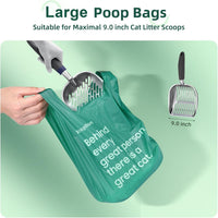 125 Count Cat Poop Bags with Handles - Unscented / 125 Count / Large-17.7"x11.8" - image 3