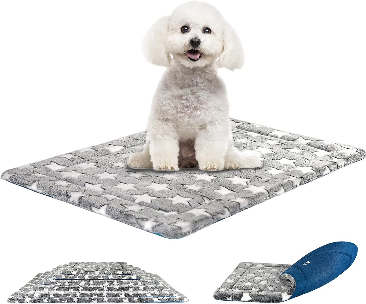 KROSER Fancy Crate Pad Bed Mat Reversible, Machine Washable - Small