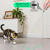 Cat Toy, USB Rechargeable, 3 Light Modes, 5 Fun Patterns, Indoor – Essentials for Cats - 1pcs green light - image 3