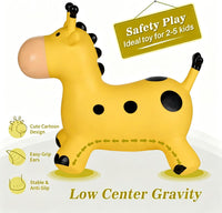 INPANY Bouncy Bull, Cow Hopper for Cowboys, Kid Gifts Toy - Yellow Giraffe - image 2