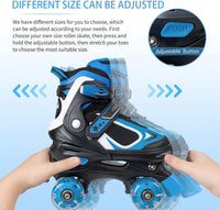 Kids Roller Skates for Boys - Blue / Medium(1-4) - image 4