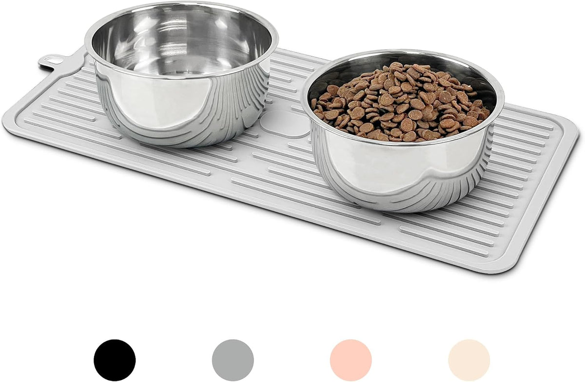 Pet Placemat for Dog and Cat - Light Grey