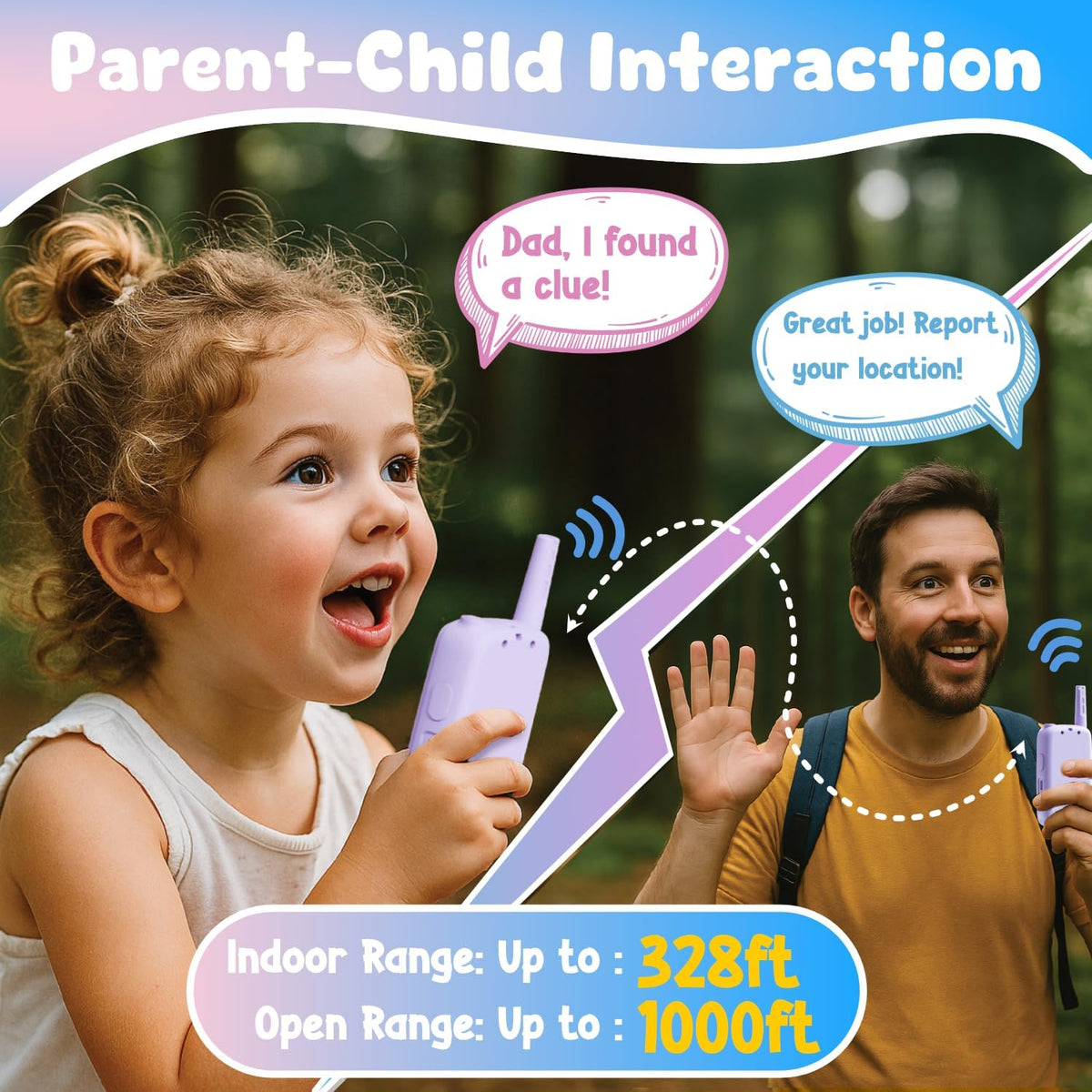 Video Walkie Talkies for Kids - Purple - image 2