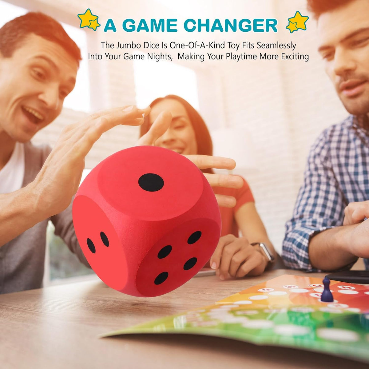 Shappy 6 Inch Foam Dice Big Dice Jumbo Large Cube, 1 Pc - Red / 1 - image 4