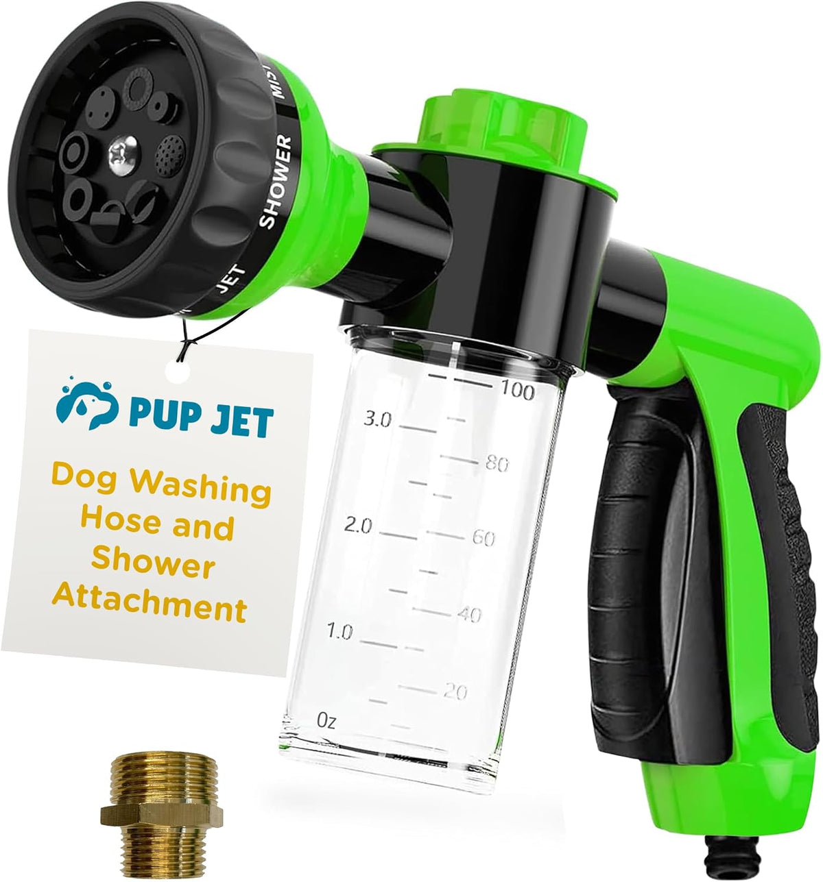 The Original Pup Jet Dog Washing Hose Attachment with Soap Dispenser – Essentials for Dogs