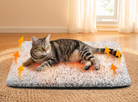 Self Warming Cat Bed, 2.0 Upgraded Thermal Mat for Indoor Cats - Gray / 15"x19"
