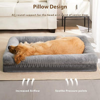 BFPETHOME Dog Beds for Small Dogs, Washable Dog Bed with Sides, Orthopedic Medium Sized Soft Mats with Removable Cover & Waterproof Pet Mat for Pet