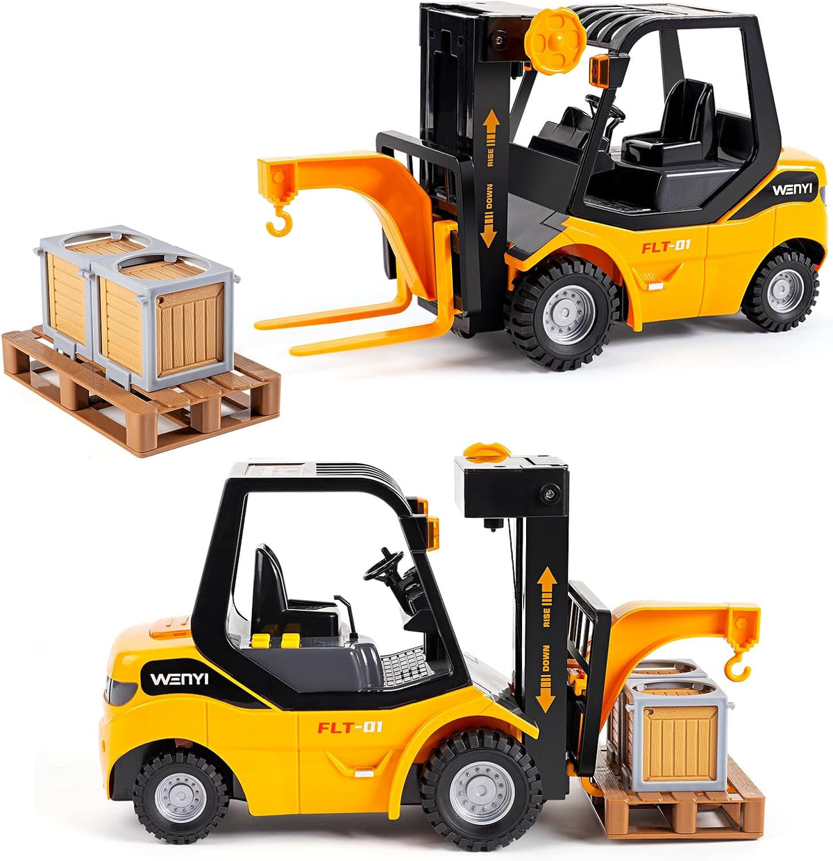 YySiRui 16 inch bulldozer toy with movable blade and rubber tires - view 4