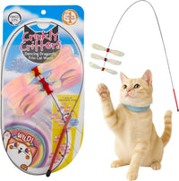 猫壱 NECOICHI Crinkly Critters Dancing Dragonfly Trio Wire Cat Wand - Dancing Dragonfly Trio Cat Wand