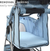 VIVO Pink 4 Wheel Pet Stroller for Cat, Dog and More - Blue - image 4
