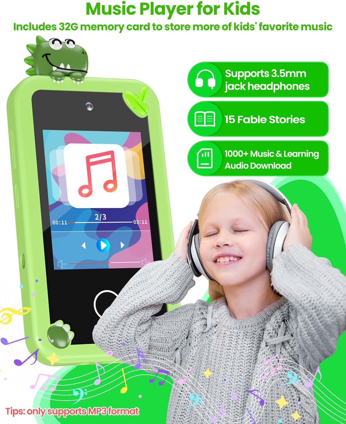 MOREXIMI pink kids smart phone with 2.8 inch touchscreen and holographic pyramid - view 9