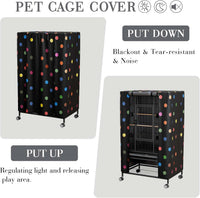 Tchvt Ultra Blackout Birdcage Cover - Polka Dot / 26.0"L x 19.0"W x 40.0"H - image 4