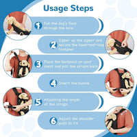Pet Dog Carrier Backpack Adjustable Front Carrier for Small Dog Cat – Essentials for Dogs - A-Black / Large (8-12lbs) - image 3