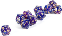 SmartDealsPro 10-Pack 20 Sided Dice D20 Polyhedral Dice for DND RPG - Glitter Blue-purple - image 2