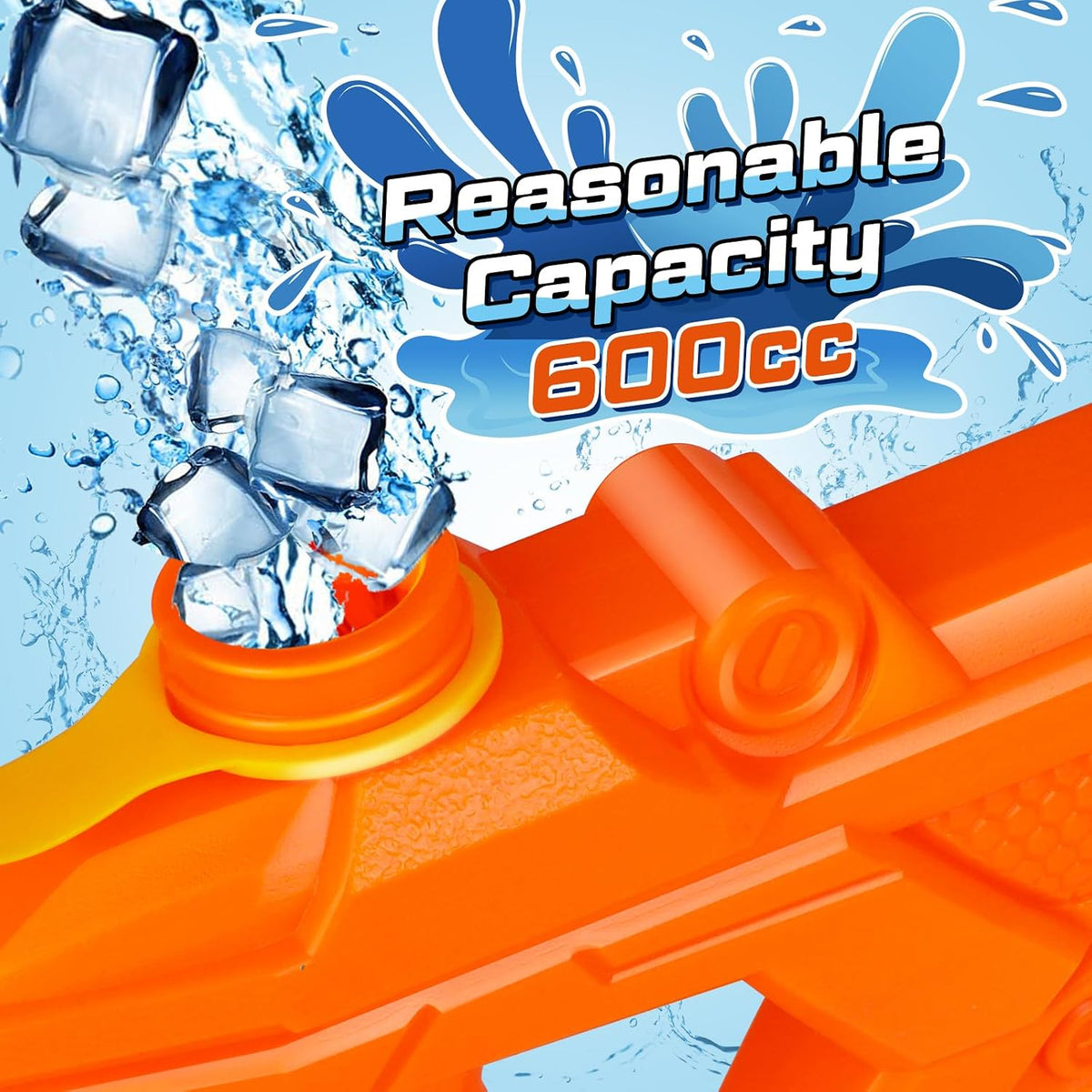 Quanquer 3 Pack Water Guns for Kids Adults - Sky Blue Green Orange - image 3