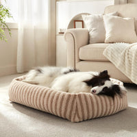 MIXJOY orthopedic dog bed with raised rim and faux fur, medium size