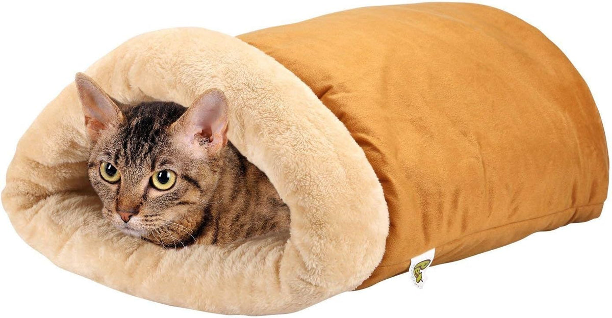 Pet Magasin Self Warming Cat Cave Bed with 4-Way Cat Hideaways – Essentials for Cats