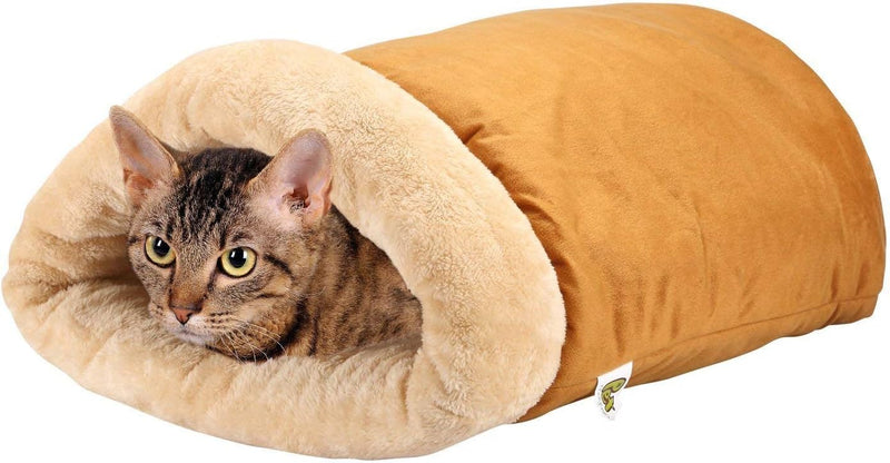Pet Magasin Self Warming Cat Cave Bed with 4-Way Cat Hideaways – Essentials for Cats