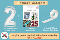 JoyBox Design 3FT DIY Mosaic Balloon Number 1 Frame - Number 2 - image 3
