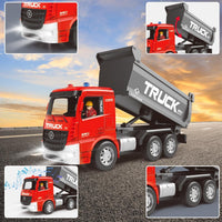 Leopmase 11 channel remote control forklift toy lifting a box with its fork raised - view 9