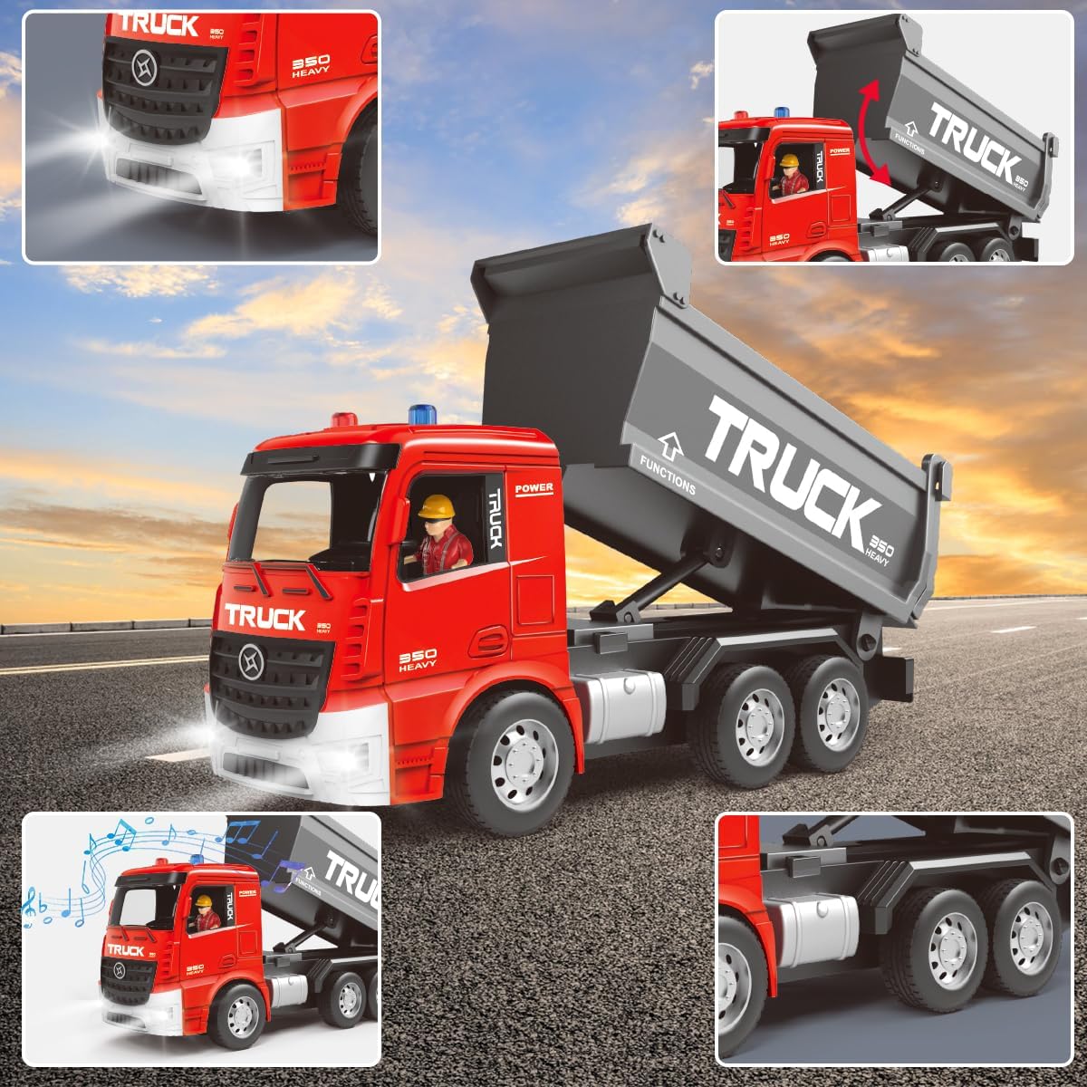 Leopmase 11 channel remote control forklift toy lifting a box with its fork raised - view 9