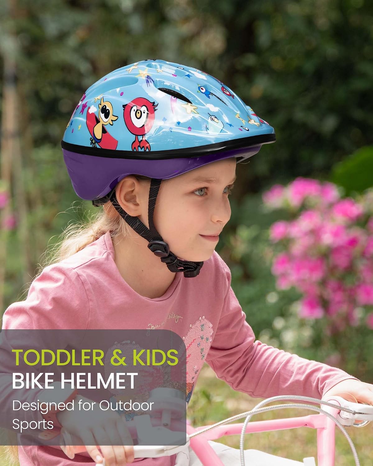 OutdoorMaster Toddler Helmet - Owl Blue / Small: 18.9-20.47 in. / 48-52 cm - image 2